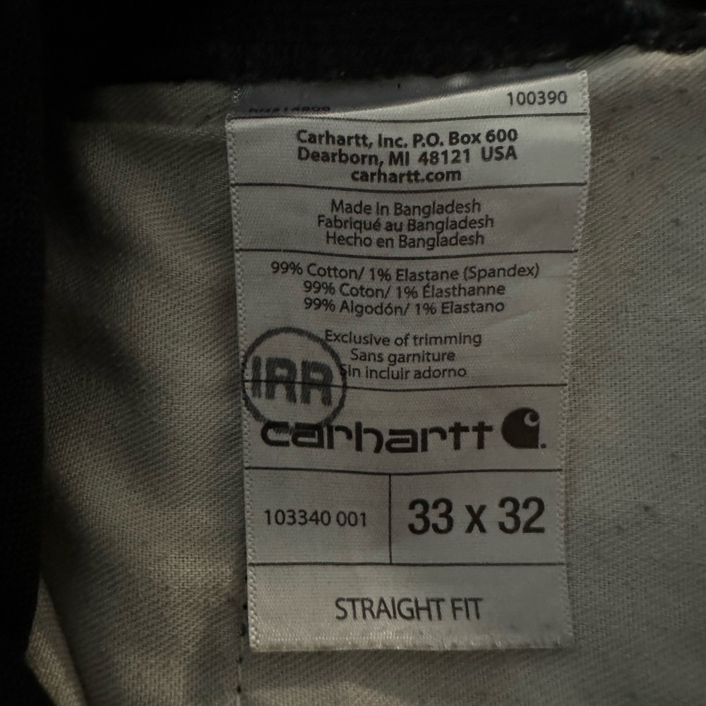 C a r h a r r t Straight Fit Rugged Flex Double Knee Men's Sz 33 x 32 - Picture 8 of 9